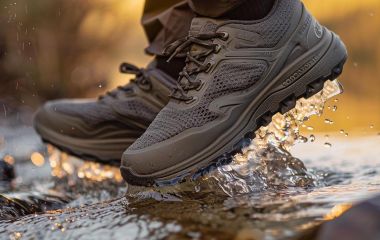 Skechers Goga Mat: повне гідроізоляційне покриття із вбудованою підошвою Air Cooled Goga Mat для комфортної ходьби