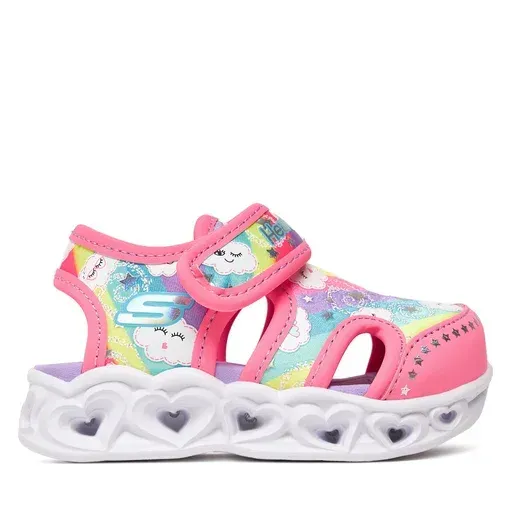 SKECHERS Heart Lights Sandals-Cutie Clouds 302977N/HPMT Pink