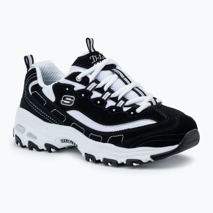 SKECHERS D'Lites Biggest Fan чорні/білі/сріблясті
