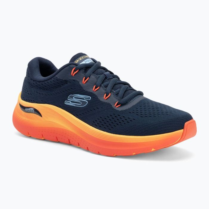 SKECHERS Arch Fit 2.0 navy leather/multi trim