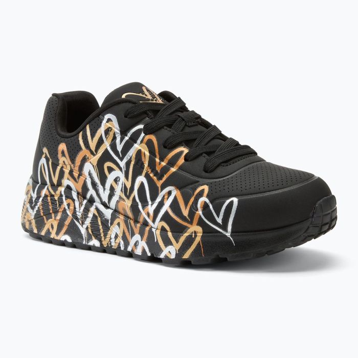 SKECHERS JGoldcrown Uno Lite Metallic Love black/gold