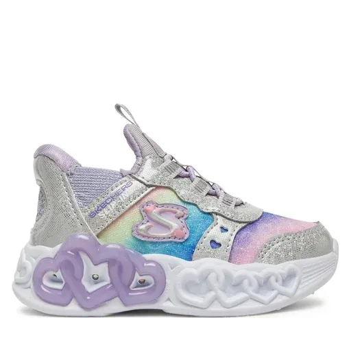 SKECHERS Infinite Heart Lights-Eternal Shimmer 303755N/SMLT Silver