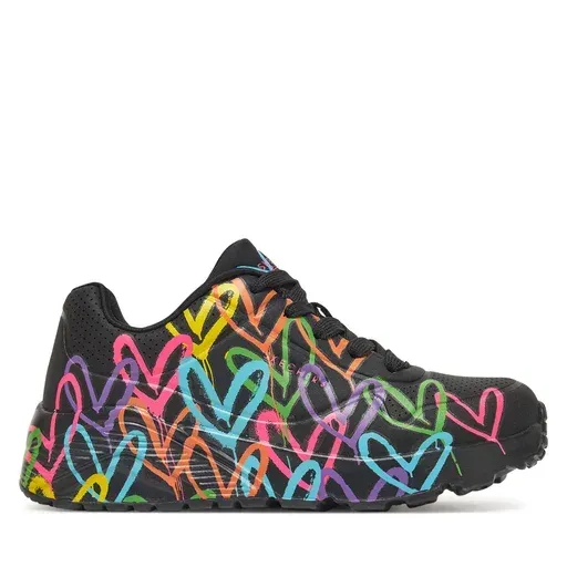 SKECHERS Uno Lite-Spread The Love 314064L/BKMT Black