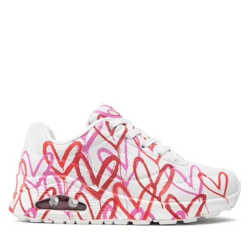 SKECHERS Uno Spread The Love 155507/WRPK White